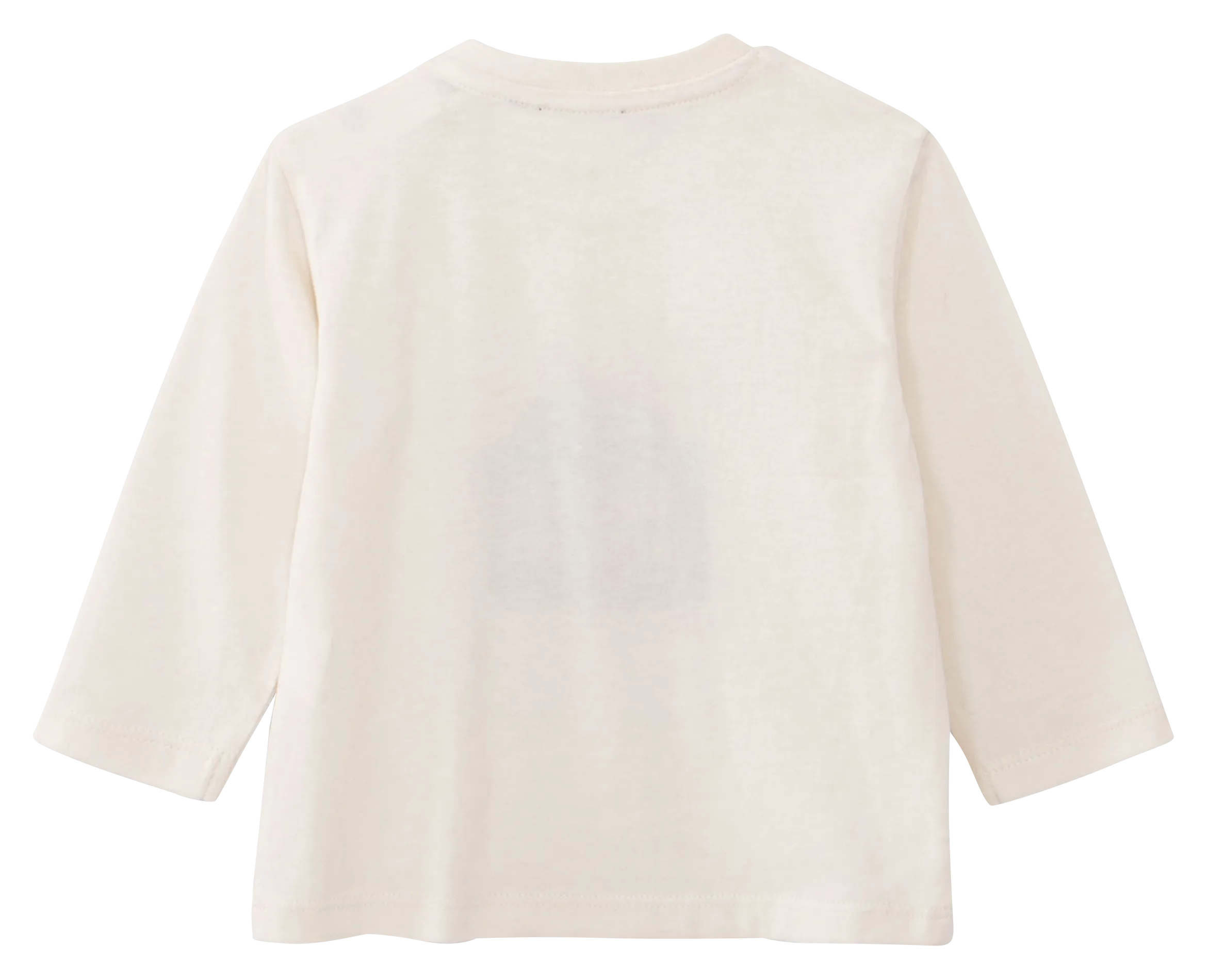 Camiseta de manga larga estampada de algodón. en blanco