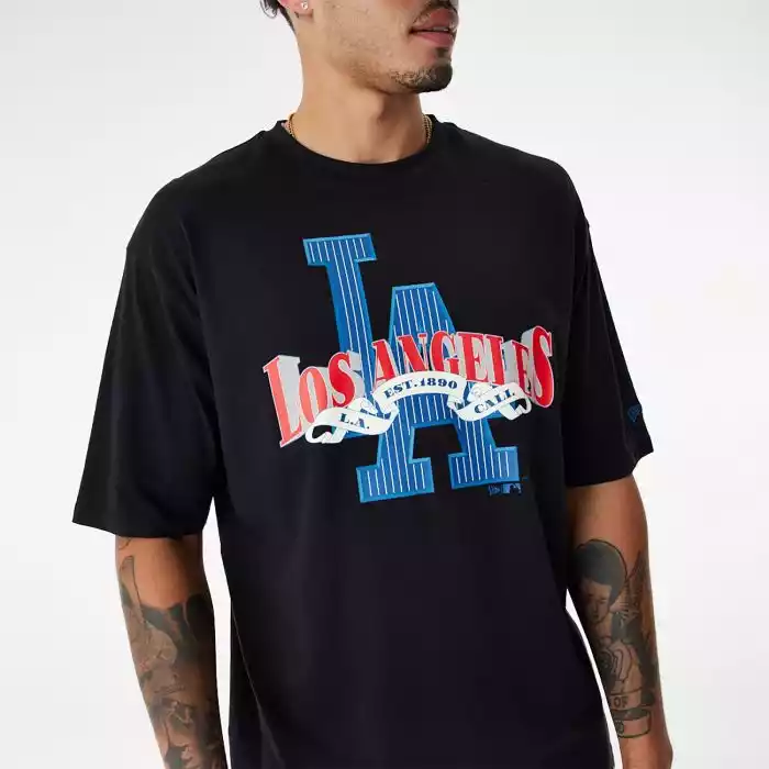 Camiseta New Era Mlb Arch Graphic Os Tee Dodgers 60424369