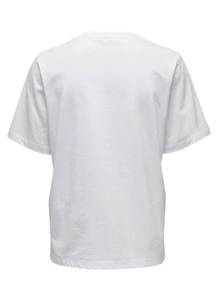 Camiseta Only Lonely Blanco para Mujer