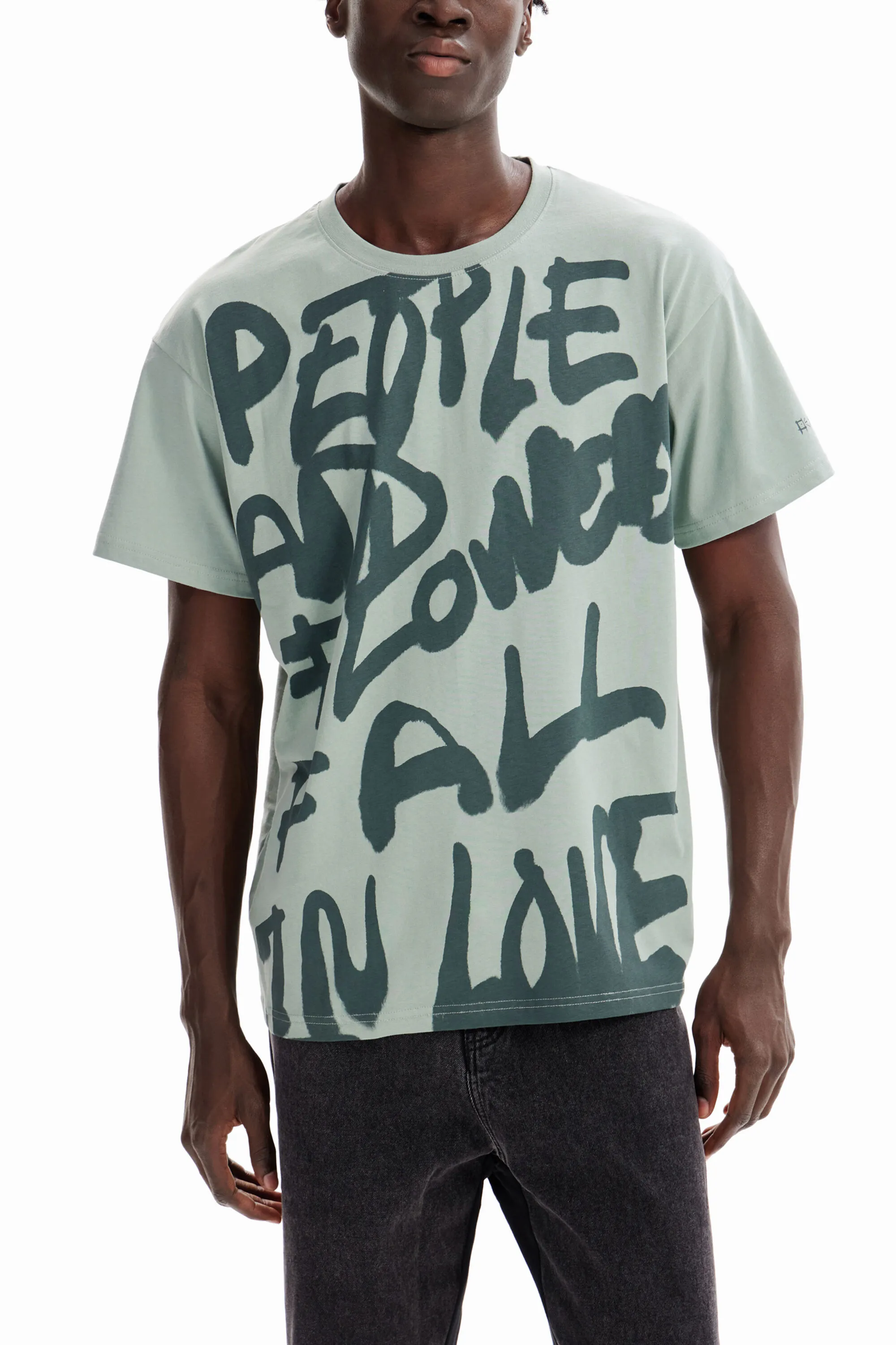 Camiseta oversize mensaje