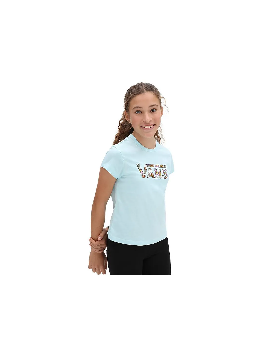 Camiseta Vans Elevated Floral Fill Mini Azul Niña