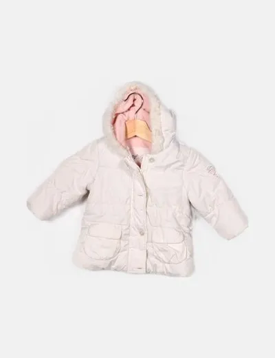 C&A Abrigo blanco acolchado