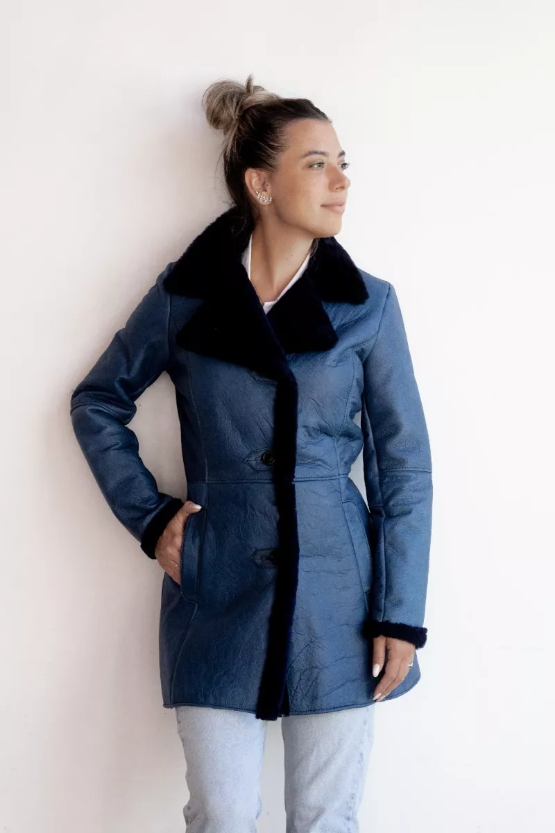 CAMPERA DE CUERO DE OVEJA DE MUJER  MODELO: SOL.H