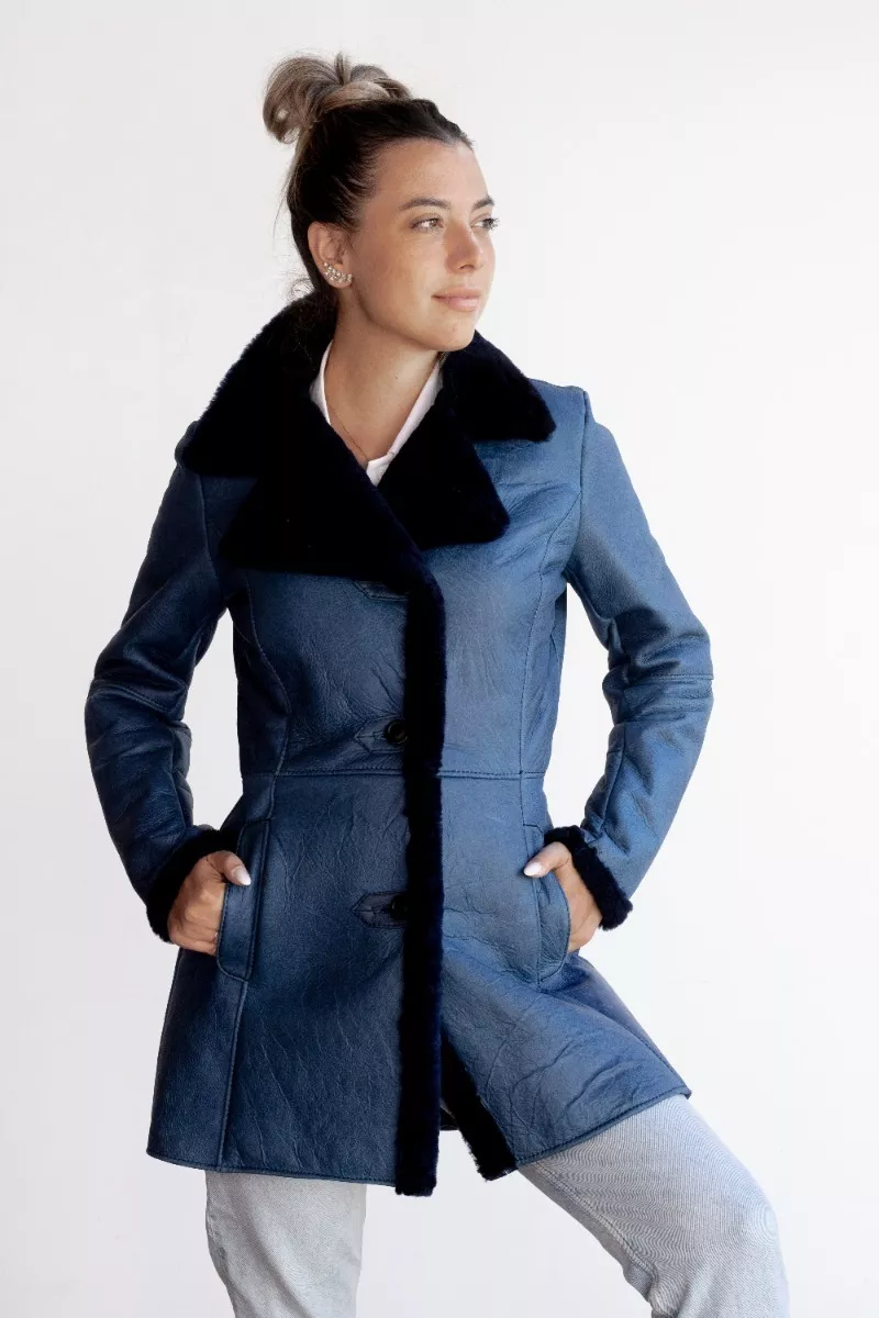 CAMPERA DE CUERO DE OVEJA DE MUJER  MODELO: SOL.H