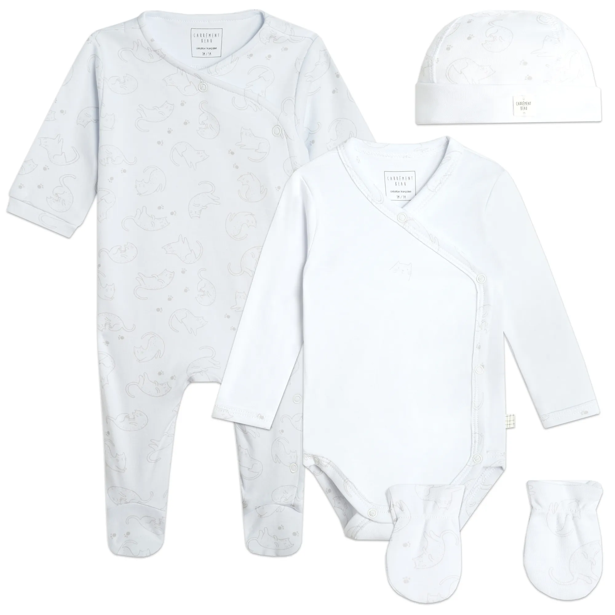 CARREMENT BEAU Conjunto para bebé de 4 piezas