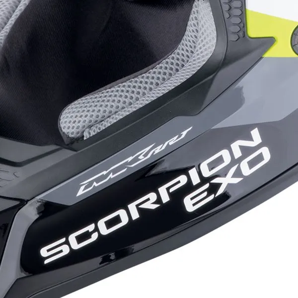 CASCO SCORPION VX16 EVO AIR ROD NEGRO AMARILLO FLUO 