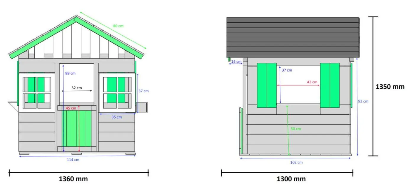 CASITA INFANTIL DE MADERA MASGAMES LOLLIPOP BICOLOR