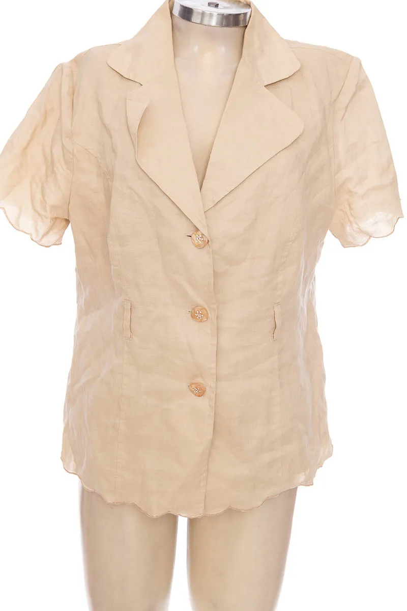 CHAQUETA / ABRIGO COLOR BEIGE  LINO USA