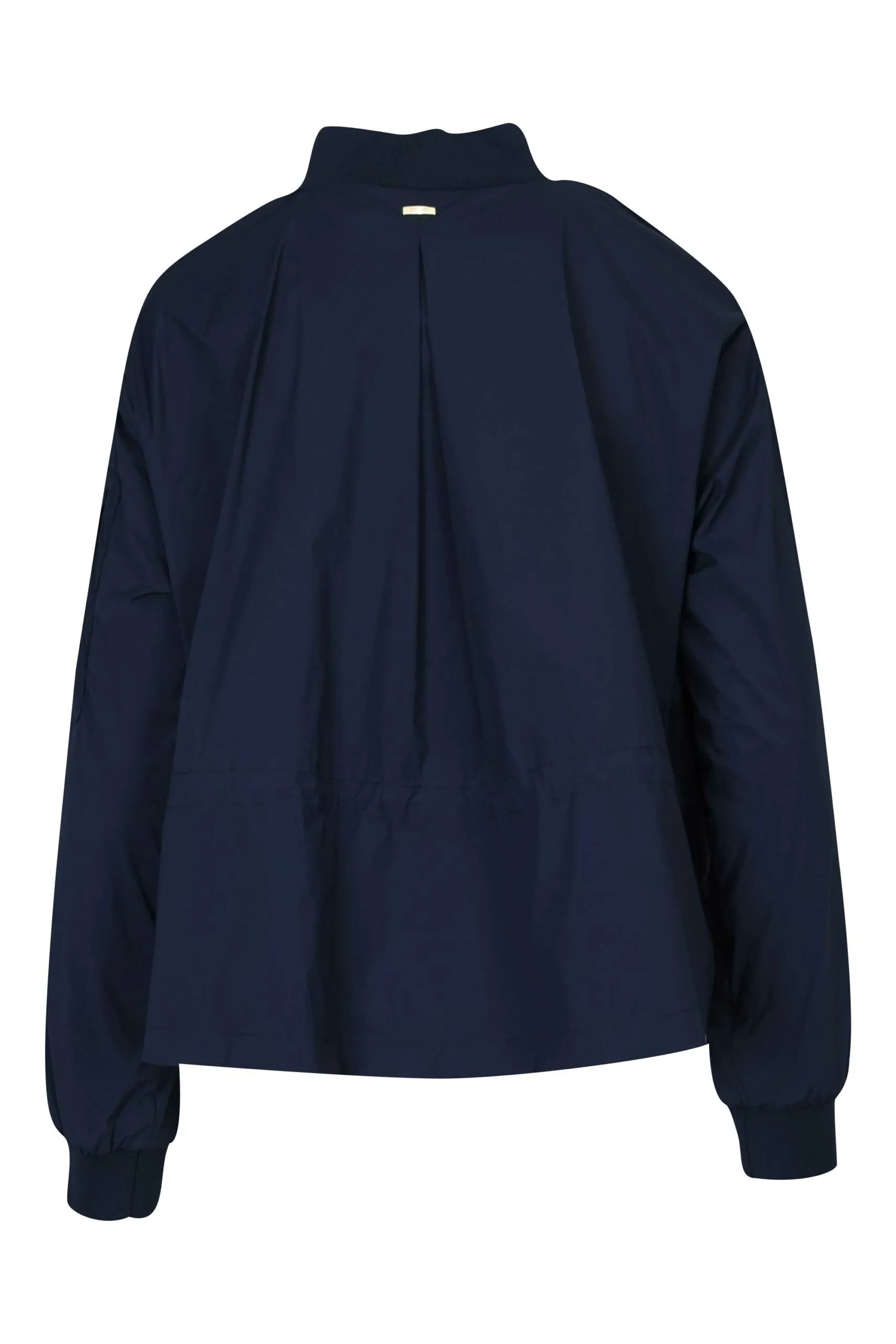 Chaqueta azul tejida con minilogo