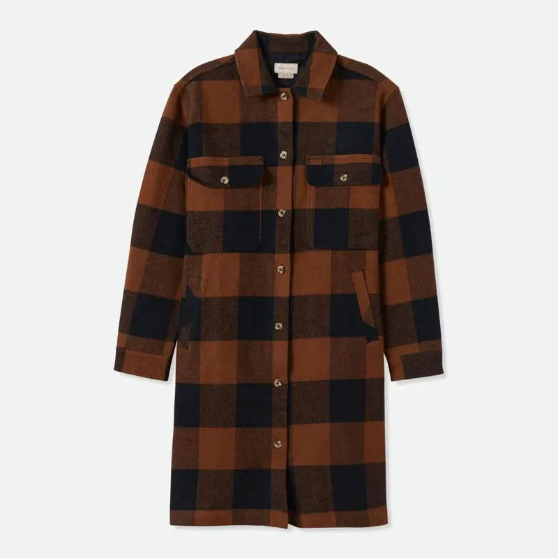 Chaqueta Brixton: Bowery W Long Jacket (Bison)