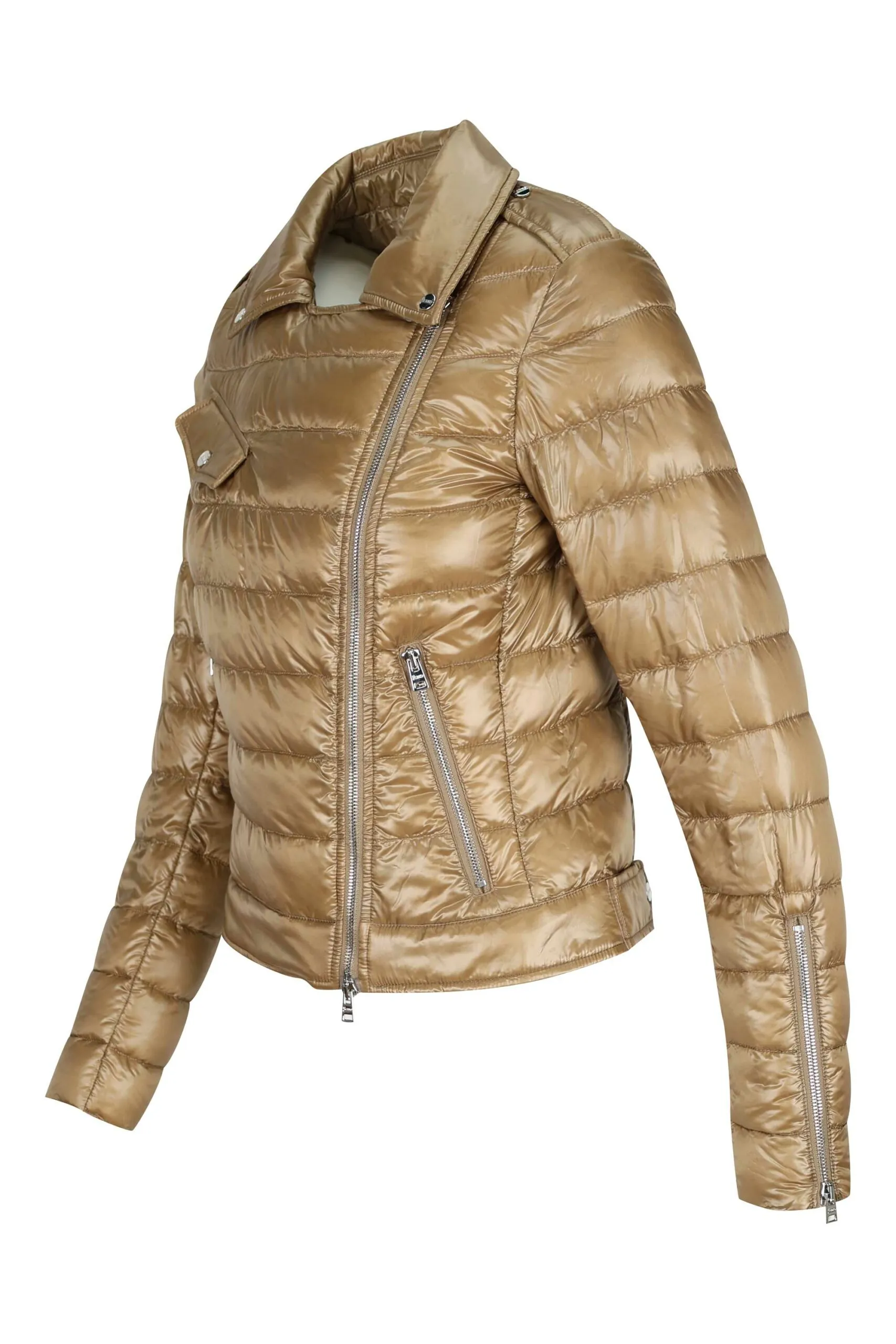 Chaqueta color camel de tejido