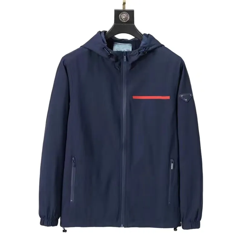 Chaqueta de abrigo para hombre, abrigo con letras estampadas con logotipo triangular, moda urbana de Hip Hop, abrigo deportivo i