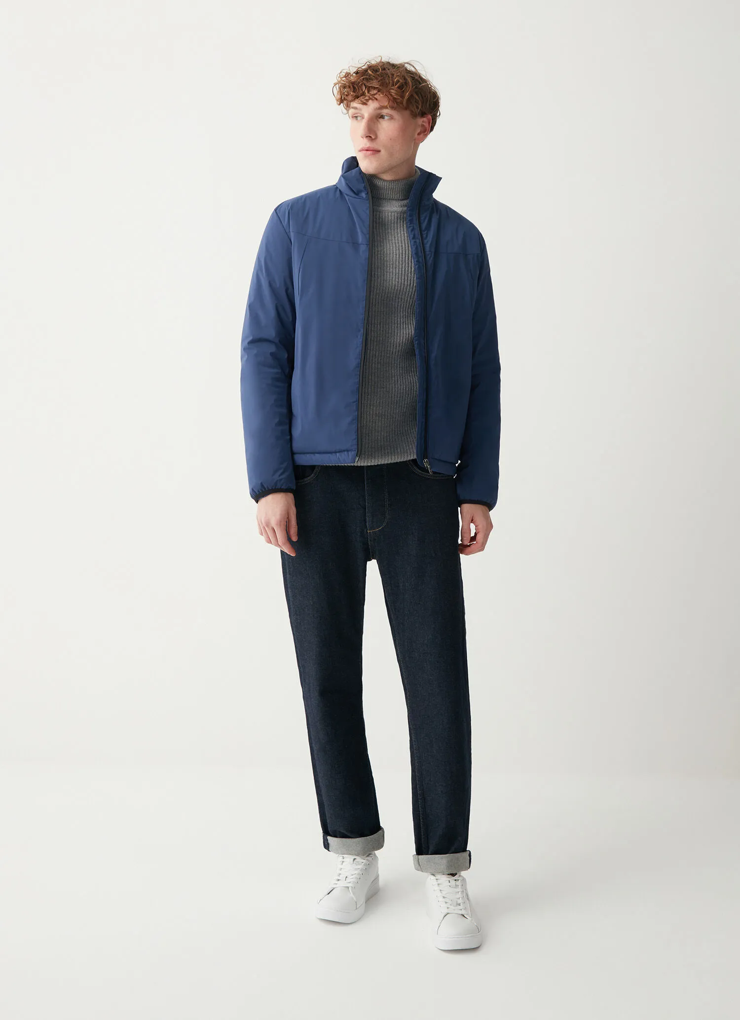 Chaqueta de guata de tejido elástico