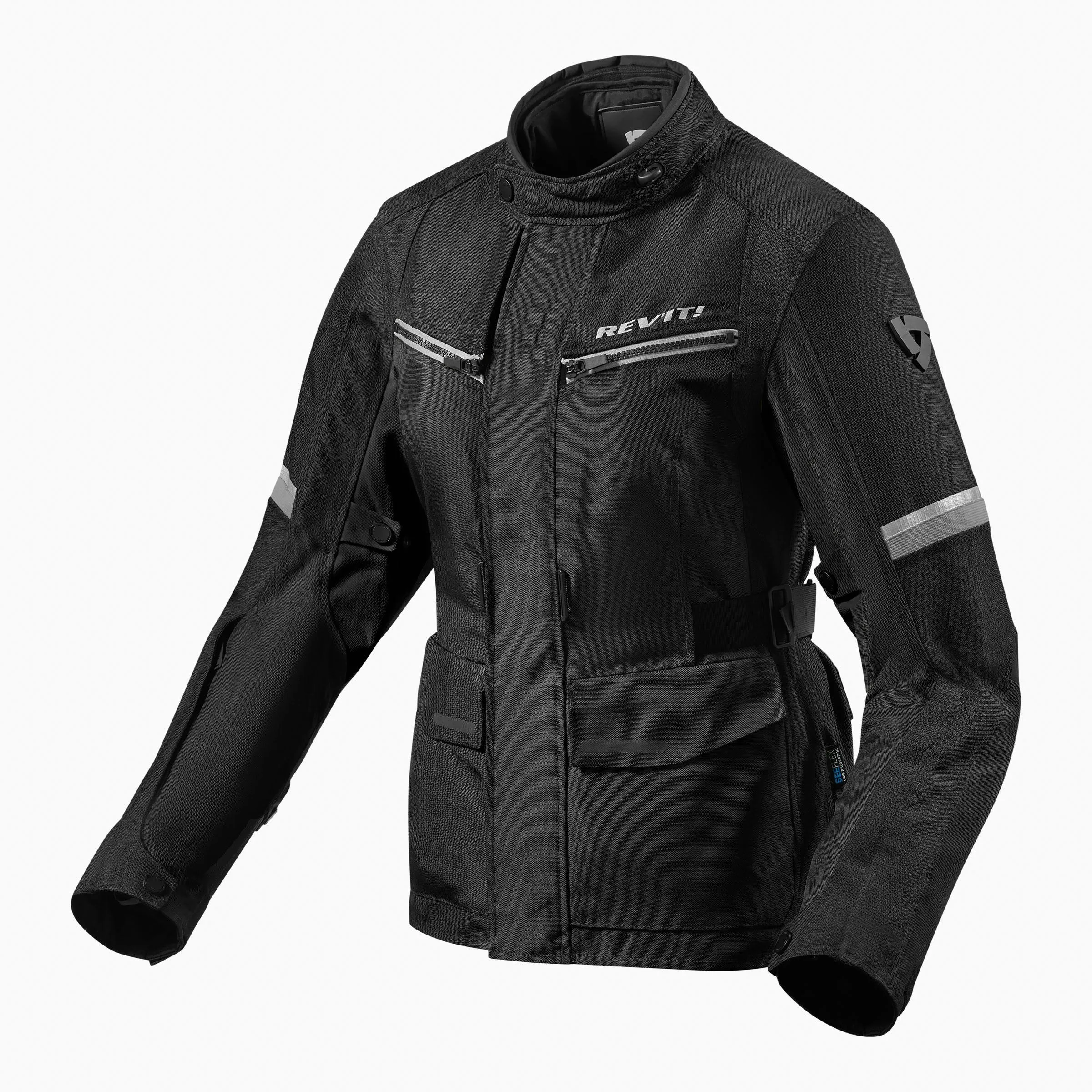 Chaqueta de mujer textil con forros térmicos e impermeables extraíbles para viajes de aventura