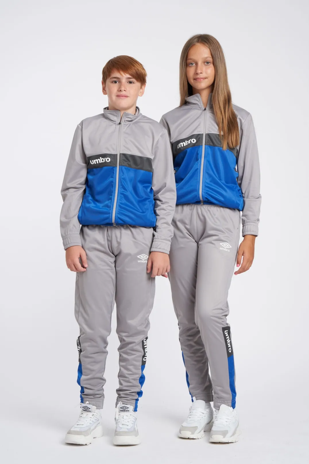 CHAQUETA UMBRO FW SPORTSWEAR TRACK TOP  JNR GREY MARL / NOUVEAN NAVY / WOODLAND GREY