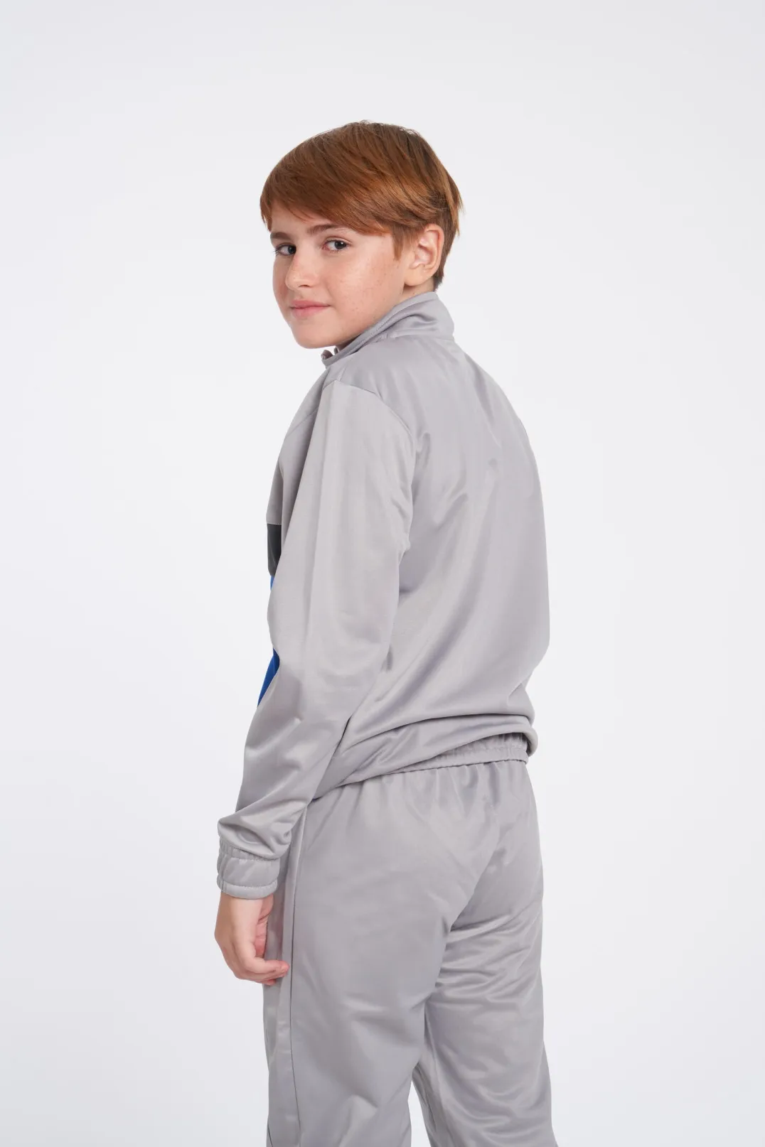 CHAQUETA UMBRO FW SPORTSWEAR TRACK TOP  JNR GREY MARL / NOUVEAN NAVY / WOODLAND GREY