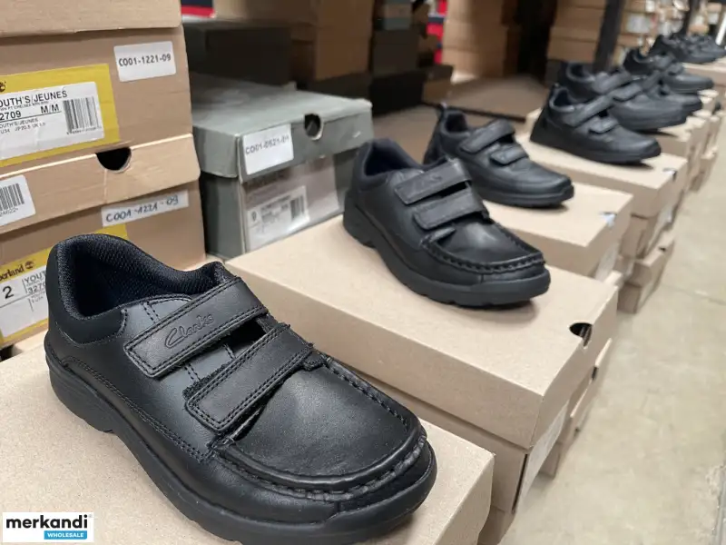 Clarks Niños Niñas Niños Zapatos Escolares Negros