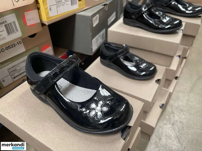 Clarks Niños Niñas Niños Zapatos Escolares Negros