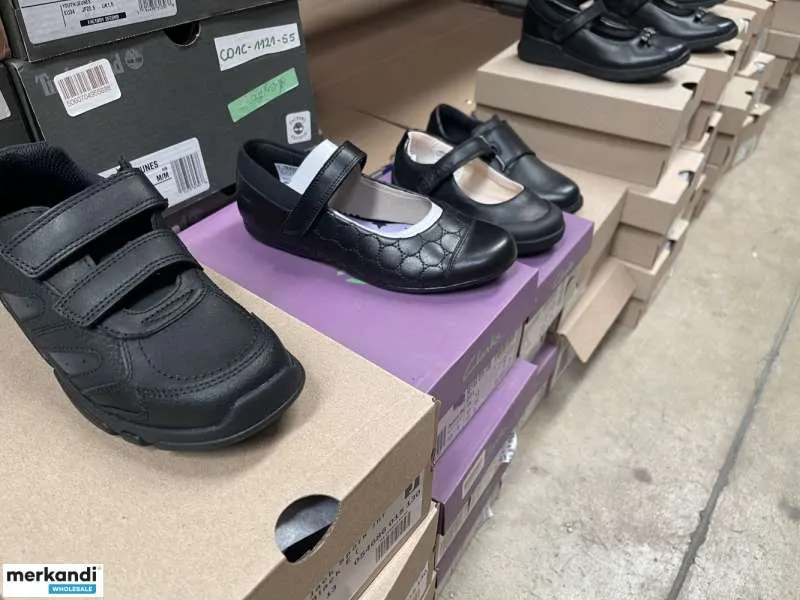 Clarks Niños Niñas Niños Zapatos Escolares Negros