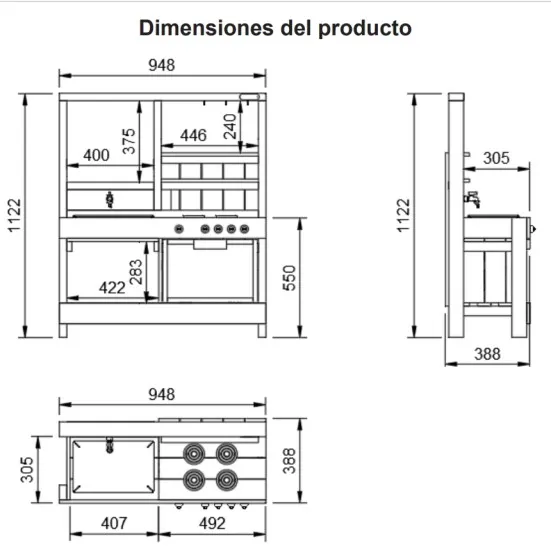 Cocina de exterior MASGAMES TASTY