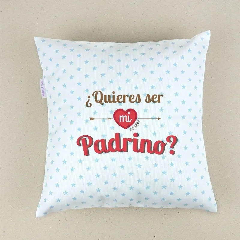 Cojín bebé Quieres ser mi Padrino