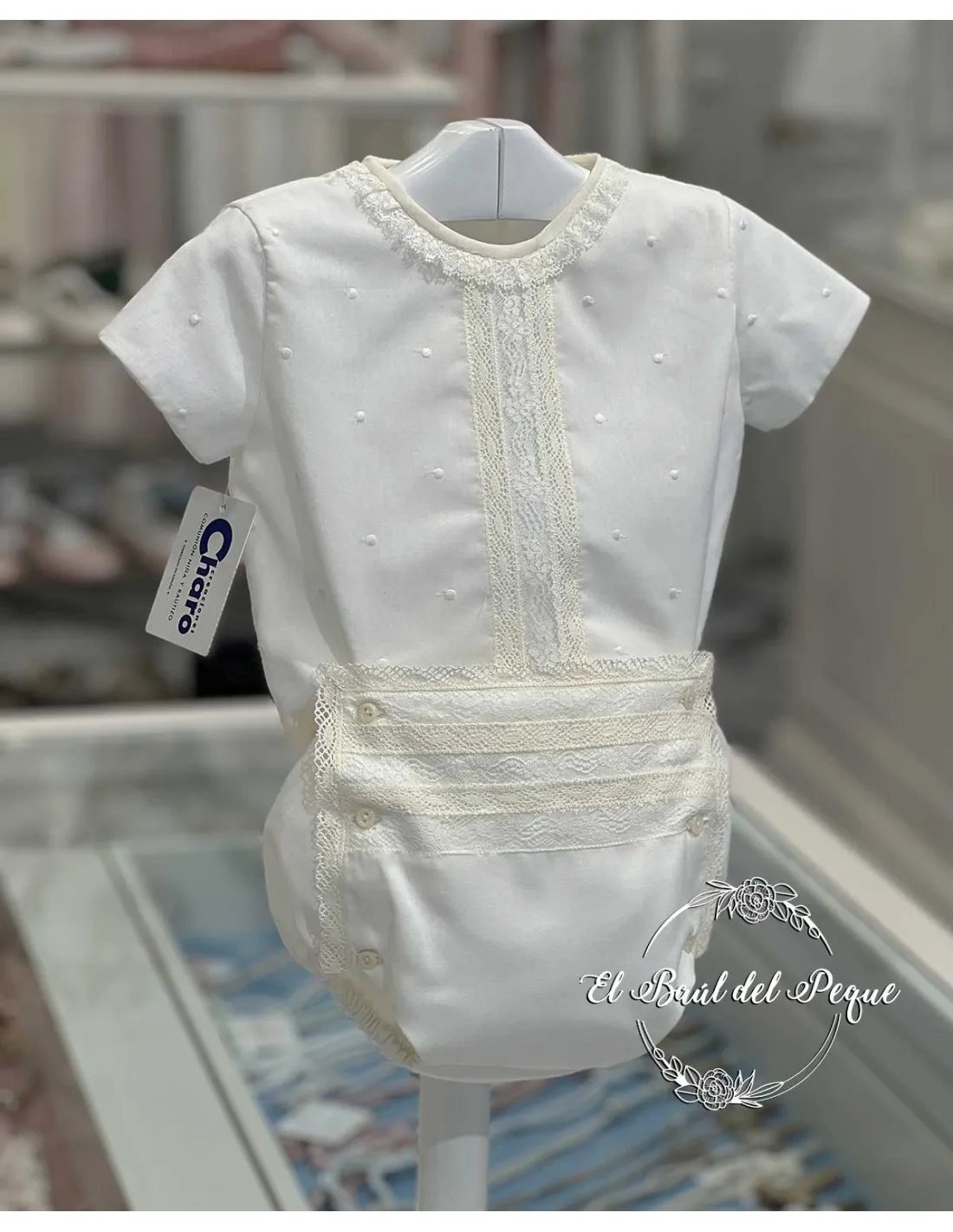 Conjunto Bautizo y Ceremonia Niño Creaciones Charo