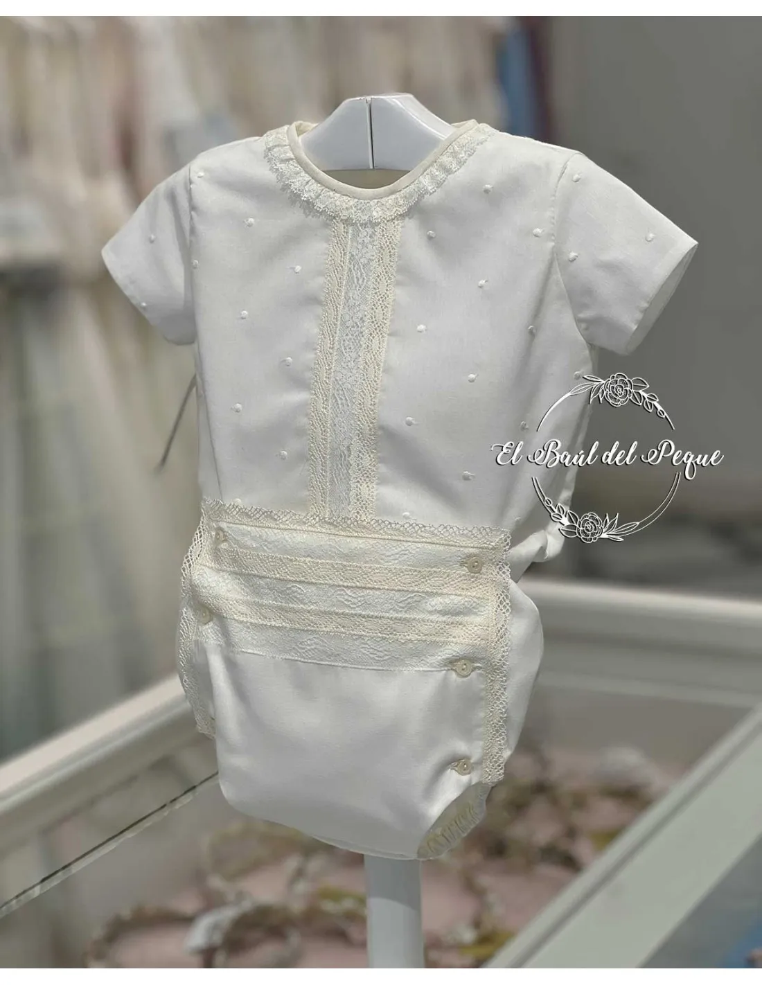 Conjunto Bautizo y Ceremonia Niño Creaciones Charo