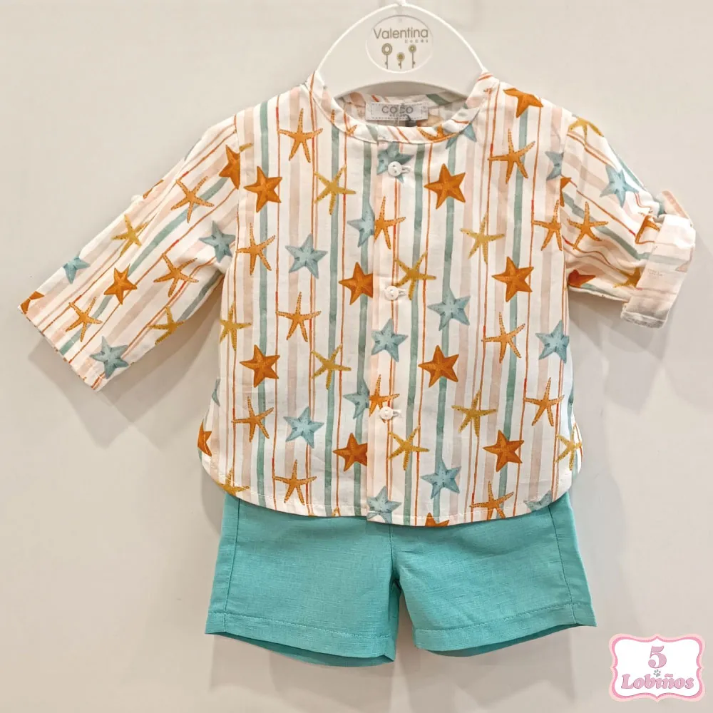 CONJUNTO BEBÉ NIÑO ESTRELLAS DE MAR Coco Acqua