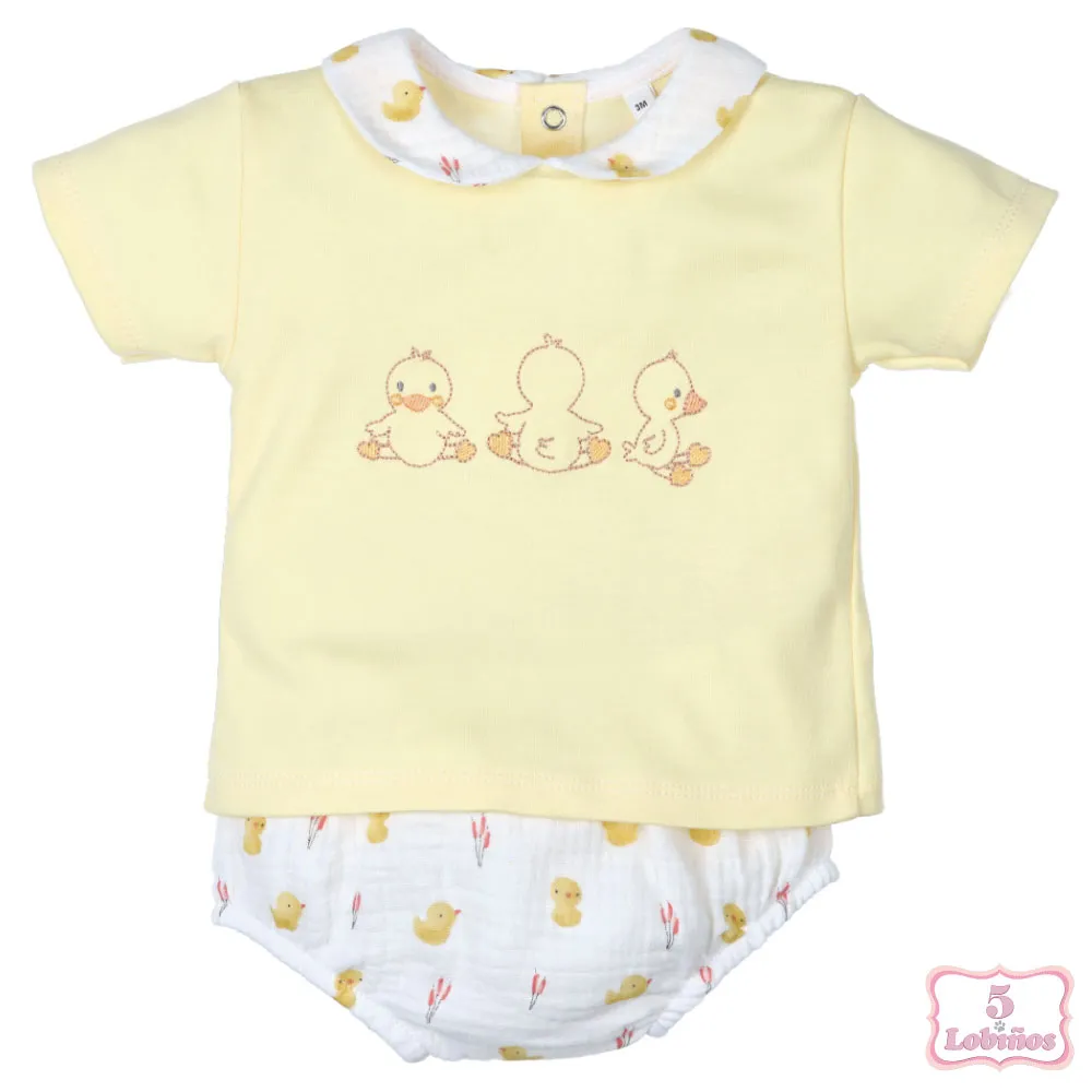 CONJUNTO BEBÉ NIÑO POLLITOS Popys