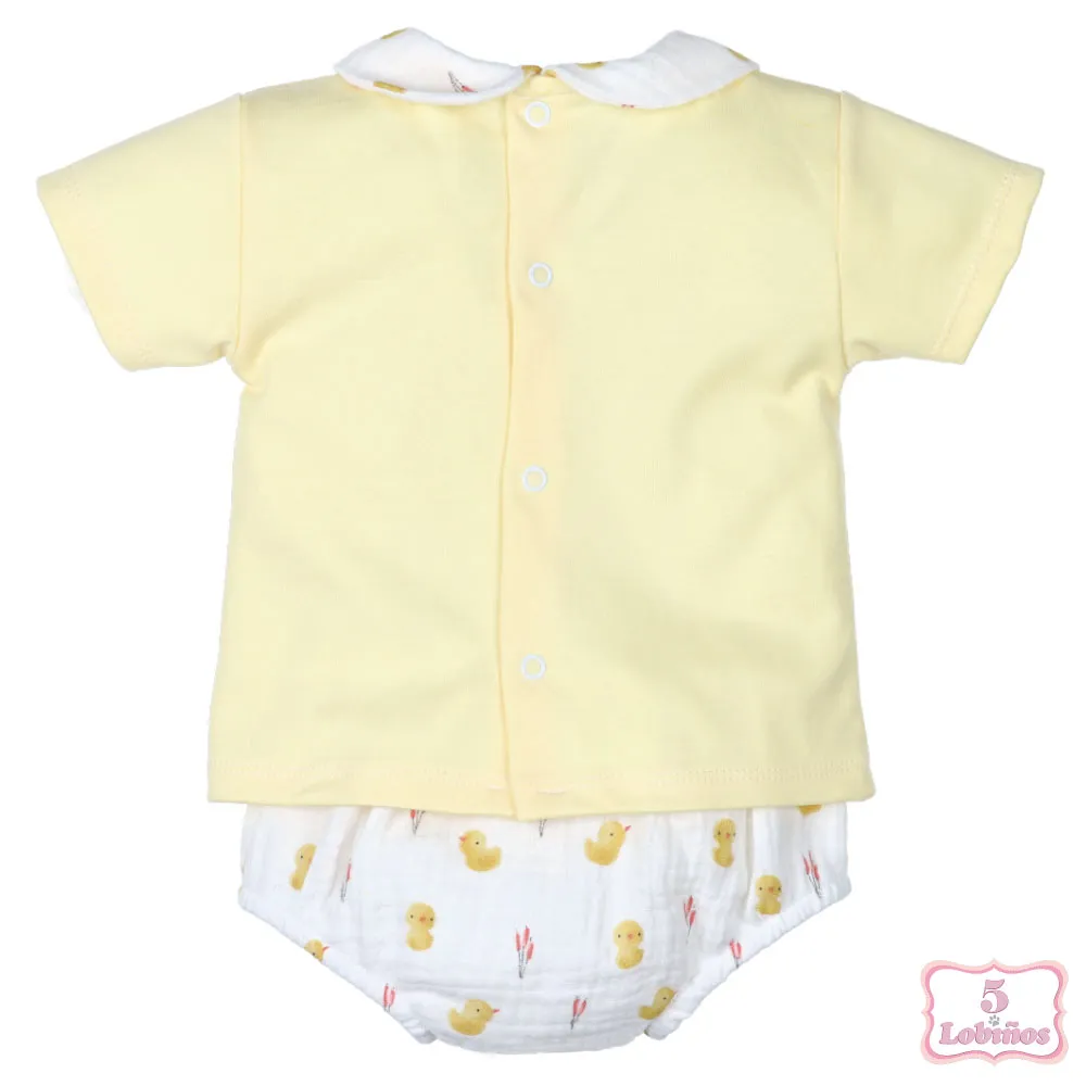 CONJUNTO BEBÉ NIÑO POLLITOS Popys