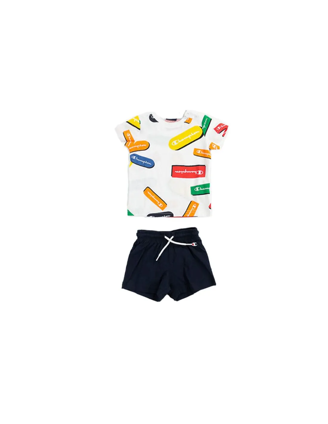 CONJUNTO CHAMPION TSHIRT AND SHORTS BABY WHITE