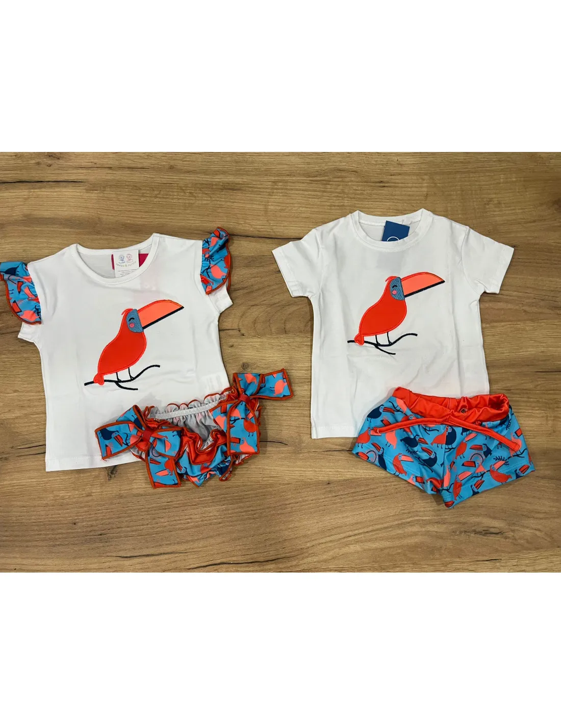 Conjunto de baño para bebé niña Tucan