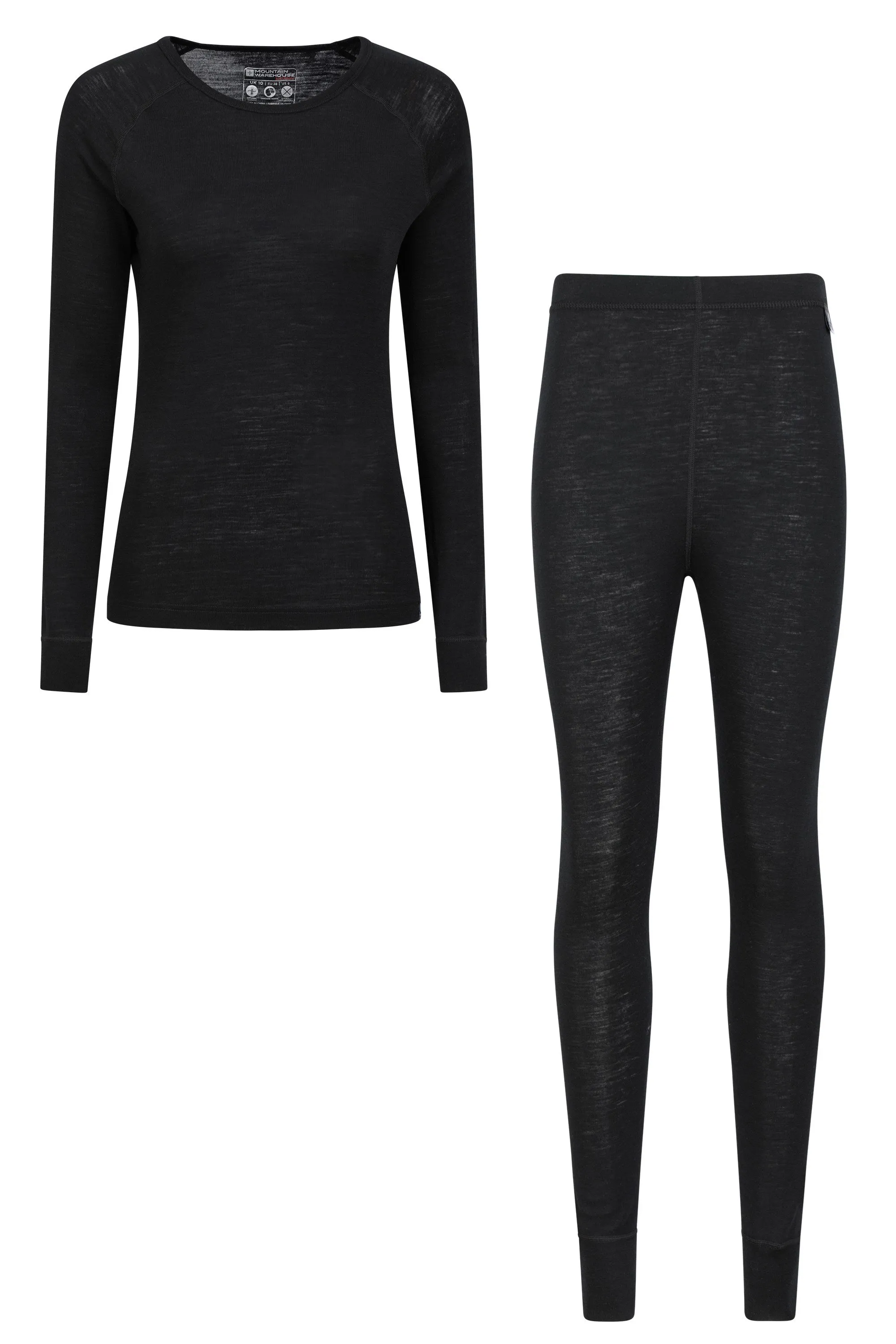 Conjunto de top y pantalón de lana merino para mujer