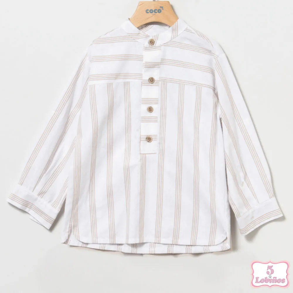 CONJUNTO NIÑO RAYAS TOSTADO Coco Acqua