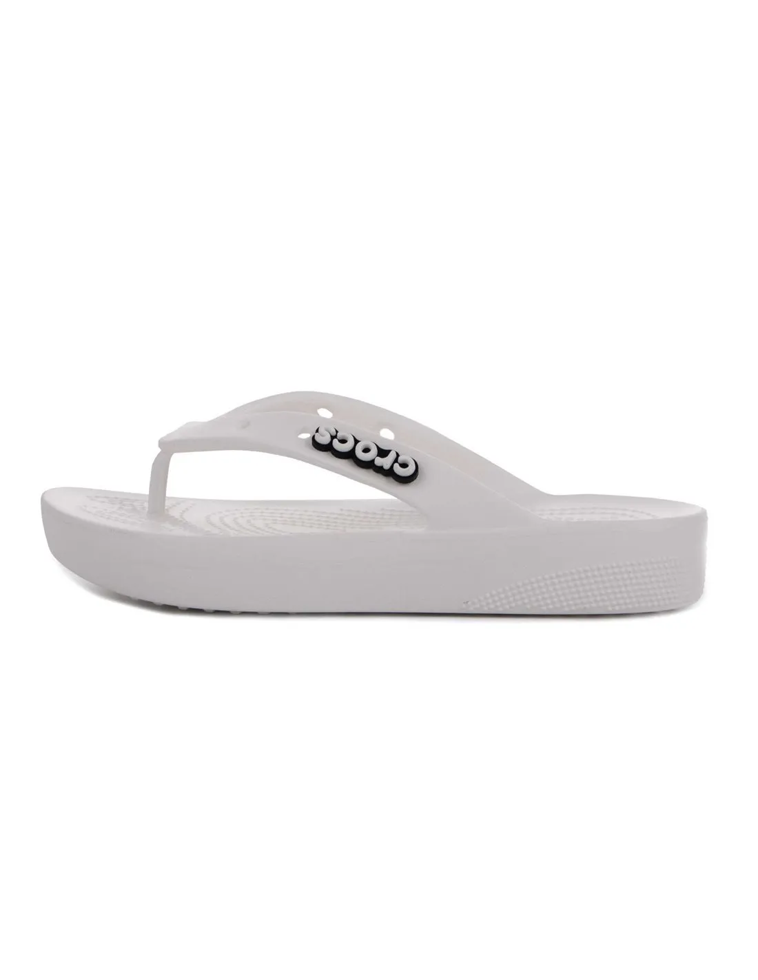 CROCS  CHANCLAS BLANCAS CLASSIC PLATFORM FLIP MUJER