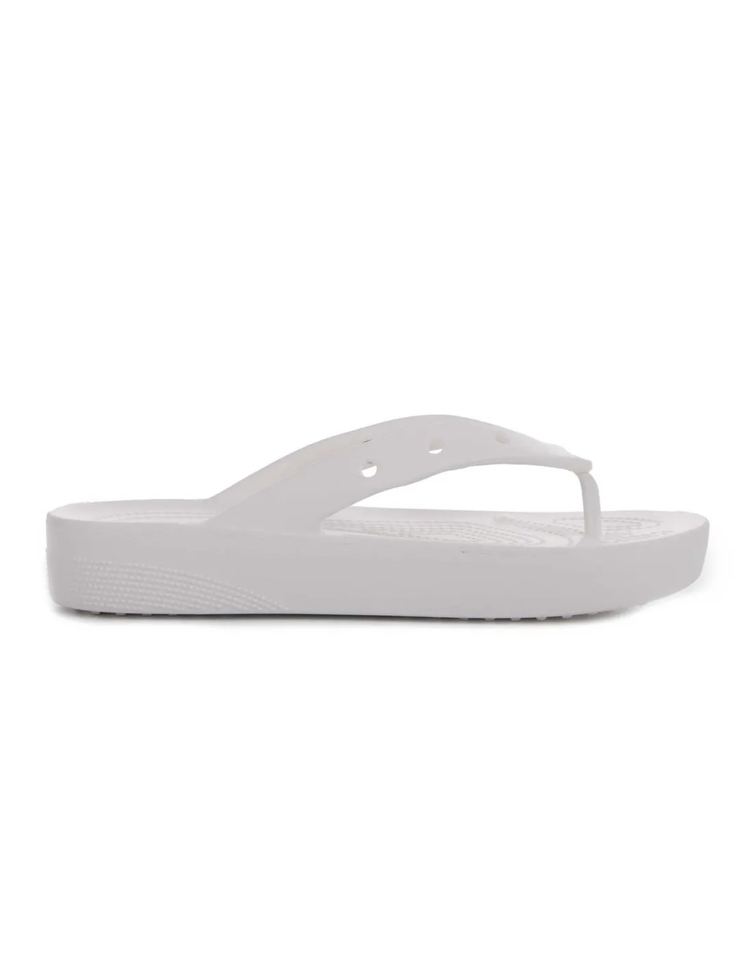 CROCS  CHANCLAS BLANCAS CLASSIC PLATFORM FLIP MUJER