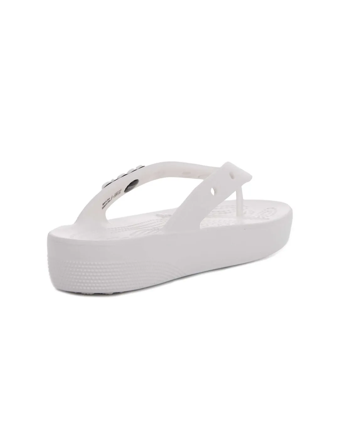 CROCS  CHANCLAS BLANCAS CLASSIC PLATFORM FLIP MUJER
