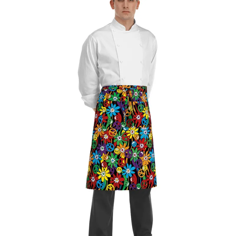 DELANTAL DE CINTURA PEACE AND LOVE  EGOCHEF