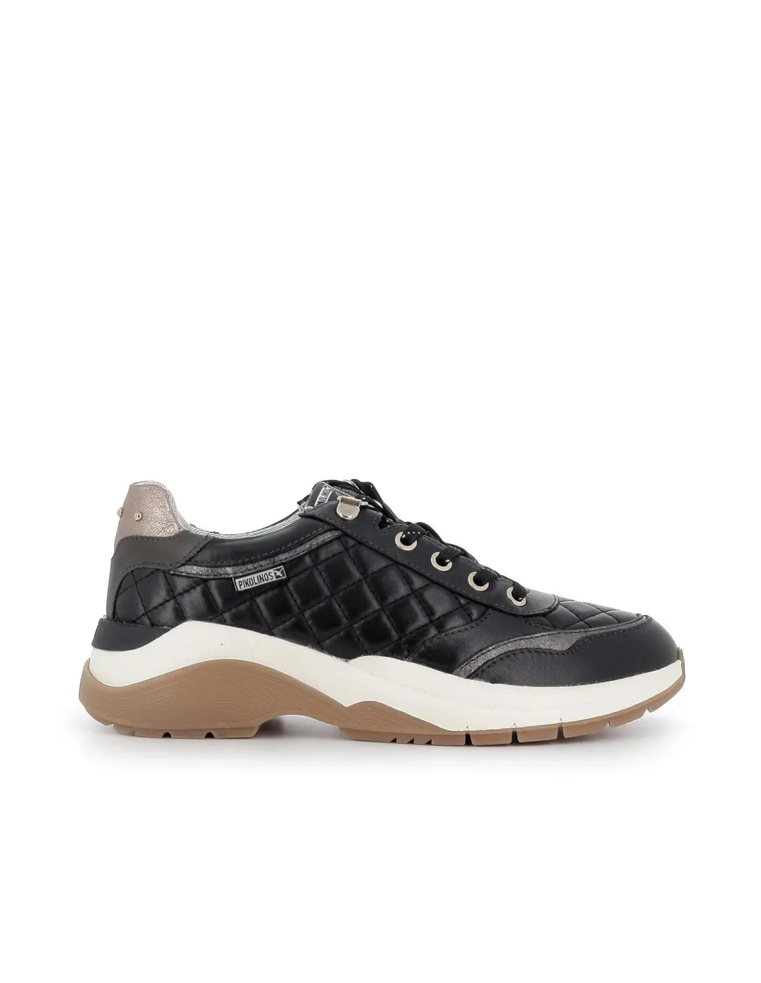 Deportiva casual piel negro plantilla acolchada mujer Pikolinos