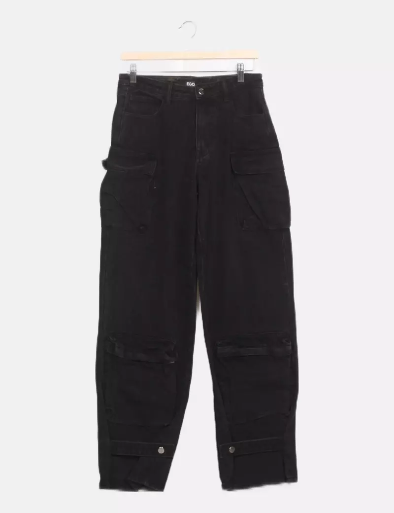 Ego Jeans denim cargo negro
