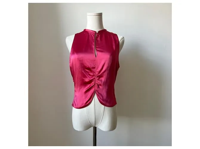 Emporio Armani Top de seda Armani vintage Plata 