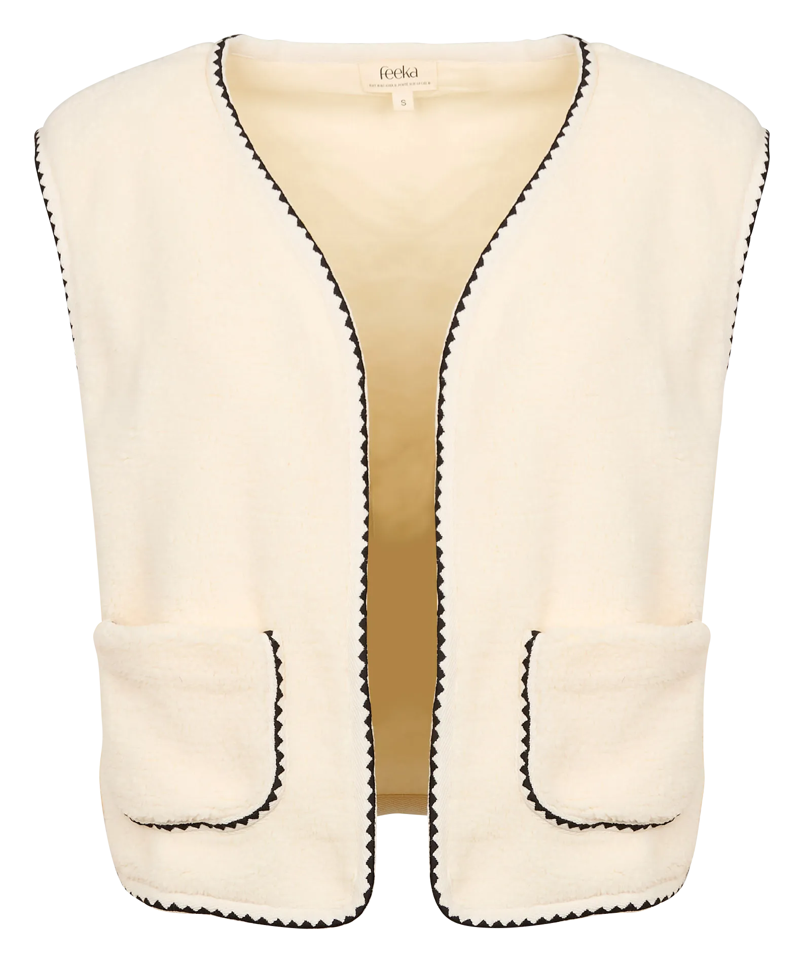 FEEKA MANON  CHAQUETA DE MEZCLA DE ALGODóN SIN MANGAS EN BLANCO