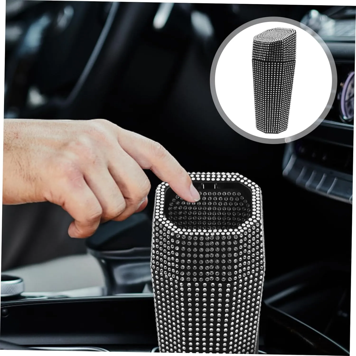 GLEAVI 5 Piezas Bote De Basura Del Coche Titulares Basura Del Baño Portavasos Para Basura De Coche Esponja De Coche Contenedor D