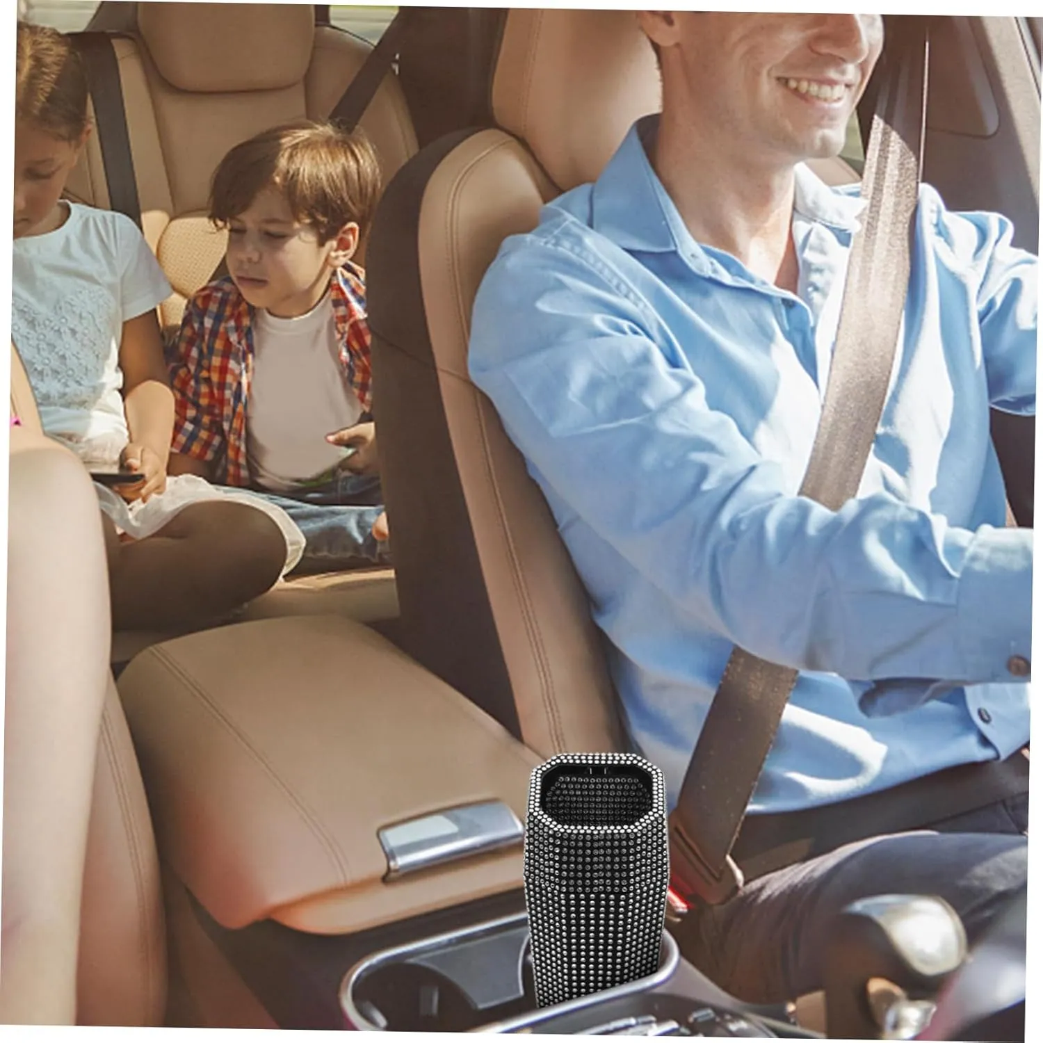 GLEAVI 5 Piezas Bote De Basura Del Coche Titulares Basura Del Baño Portavasos Para Basura De Coche Esponja De Coche Contenedor D
