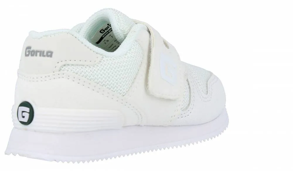 GORILA  DEPORTIVA NIñOS BLANCA VELCRO