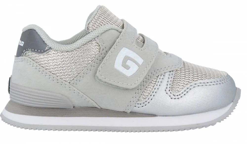 GORILA  DEPORTIVA NIñOS GRIS PLATA VELCRO