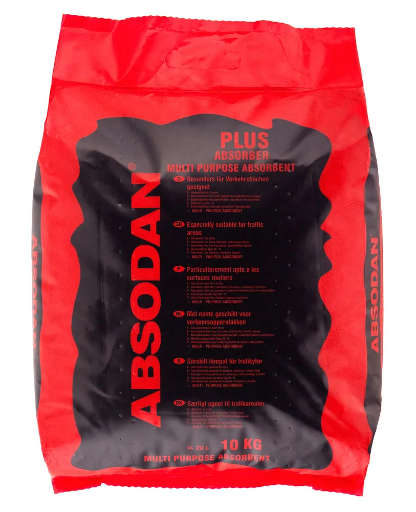 Granulado absorbente de aceite Absodan Plus, Universal, grano fino, para zonas de tránsito, 10 kg