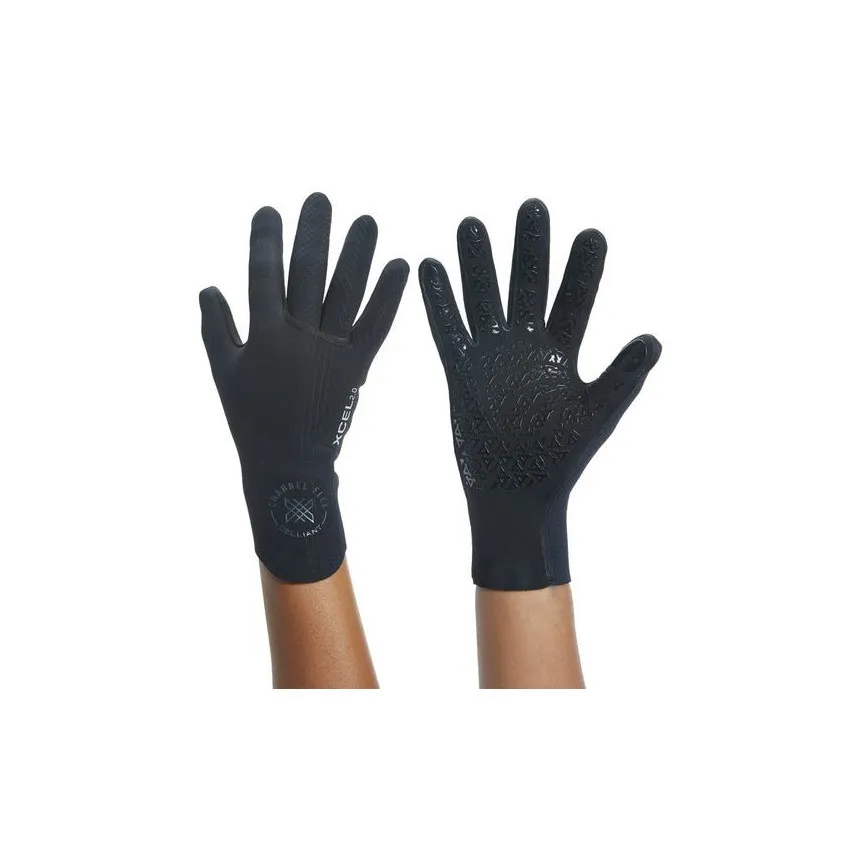 Guantes De Surf Xcel 2MM Con 5 Dedos En Negro