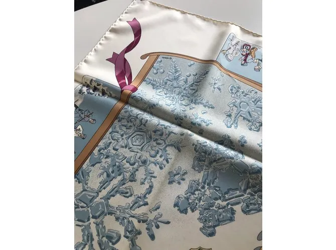 Hermès Nieve de antan Blanco Azul Verde 