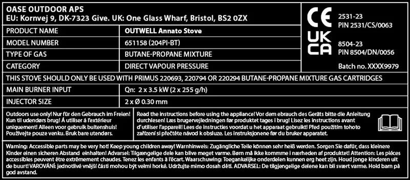 Hornillo outwell Annato Stove